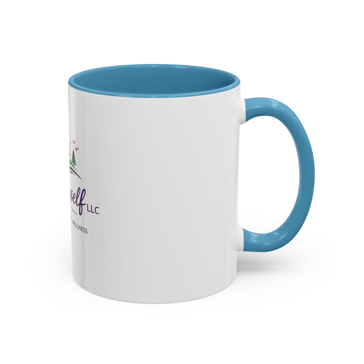 Just Myself Wellness Coffee & Tea Mug — Inspirational Accent Mug (11/15oz) - Available in 9 color variants.