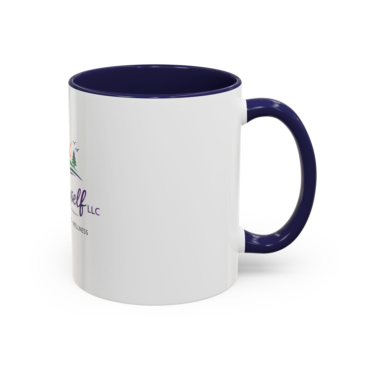Just Myself Wellness Coffee & Tea Mug — Inspirational Accent Mug (11/15oz) - Available in 9 color variants.