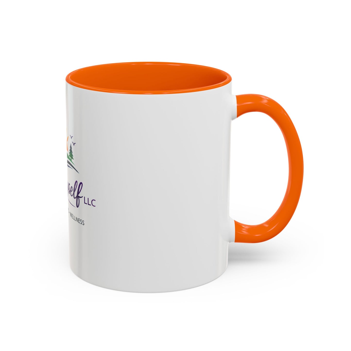 Just Myself Wellness Coffee & Tea Mug — Inspirational Accent Mug (11/15oz) - Available in 9 color variants.