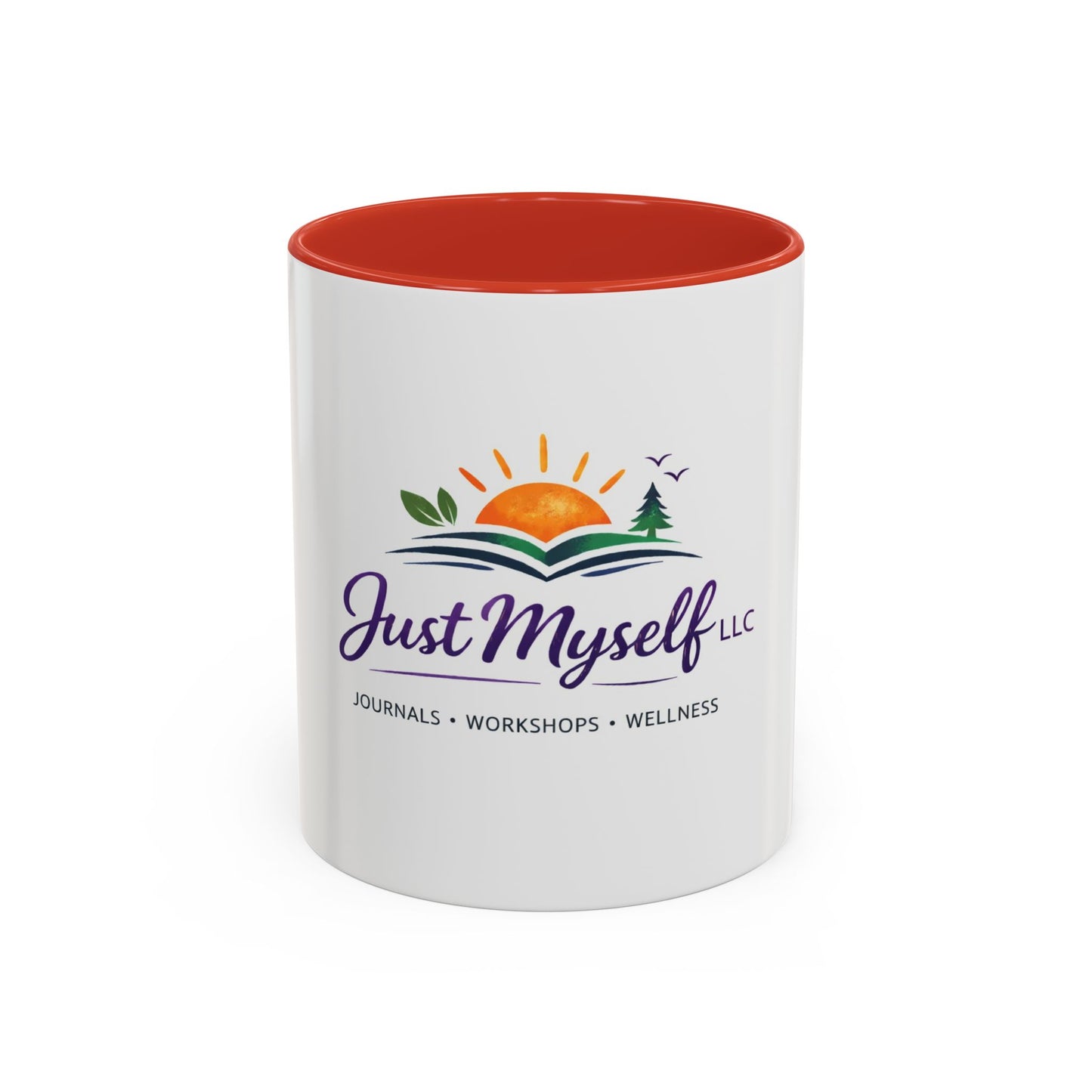 Just Myself Wellness Coffee & Tea Mug — Inspirational Accent Mug (11/15oz) - Available in 9 color variants.